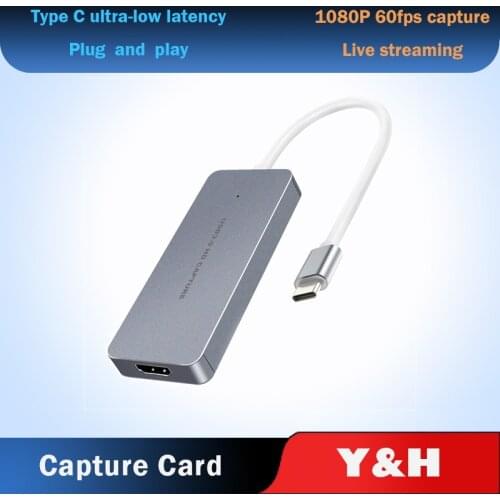 Y&H HDMI-compatible to Type C Game Video Capture Card USB3.0 HD 1080P Recorder Live Streaming Device for Windows OS X Linux