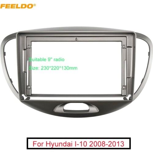 FEELDO Car Audio 2DIN Fascia Frame Adapter For HYUNDAI i-10 9" Big Screen Stereo DVD Player Dash Fitting Panel Frame Kit