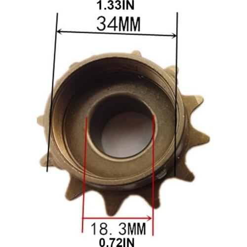 X7JD Bike Repair 12T Teeth 34mm Single Speed Bicycle Freewheel Sports Entertainment