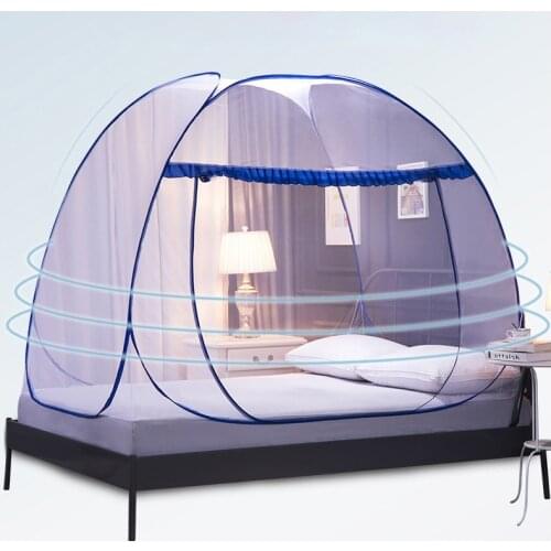 Folding Mosquito Net Bed Canopy Netting Anti-falling Yurt Netting Tent With Frame Mosquitera Canopy Netting Home Bedroom Decor