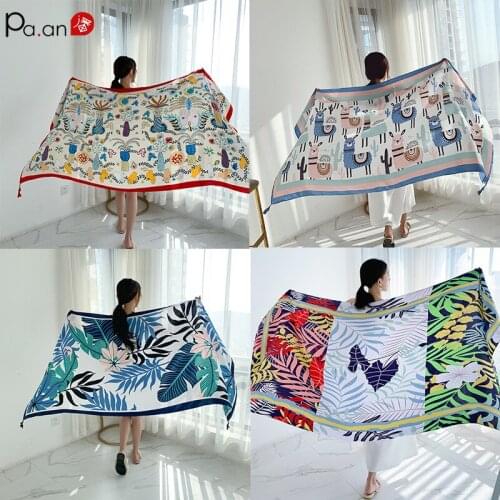 Ethnic Cotton and Linen Sunscreen Beach Towel Womens Long Shawl Beach Travel Holiday 100*180cm for Sun Protection Decoration