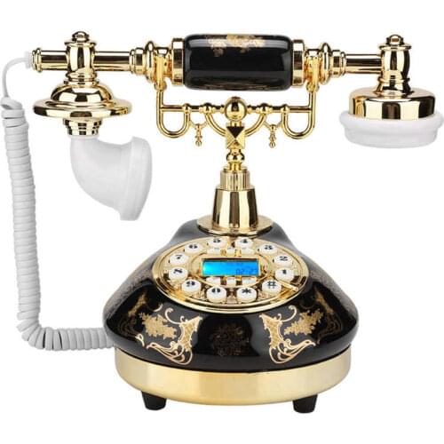Antique Retro Telephone Corded Home Landline Phone Vintage Fixed Phone European Style Telephone for Home Office Business Use