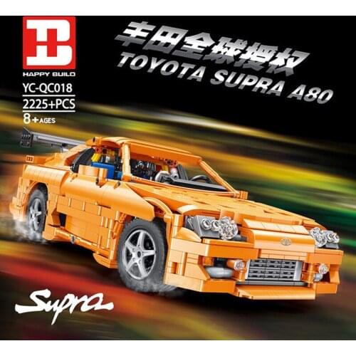 YC-QC018 Building Blocks Sports Car City Racing Series Small Particles Assembling Toys Brick Puzzle Gifts For Kids