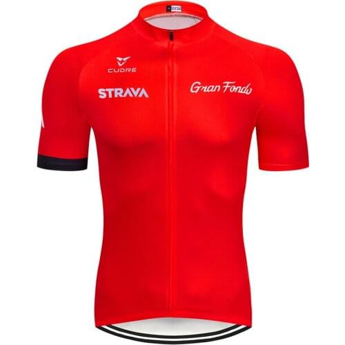 STRAVA Summer Cycling Jersey Short Sleeve Breathable Maillot Ropa Ciclismo Bicycle Sportswear Mountain Bike Cycling Clothing