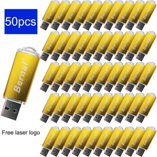 50pcs/Lot Light Colorful USB Flash Drive 64GB 32GB 16GB 8GB Pendrive USB 2.0 Memory Stick High Speed Pen Drive for Laptop Macboo