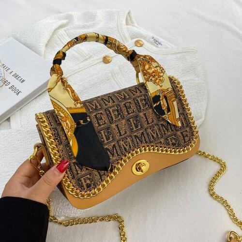 Letter Womens Bags 2021 Hit Trend Purses and Handbags Luxury Designer Fashion Top Handle Bags Leather Chain Shoulder Bag Woman