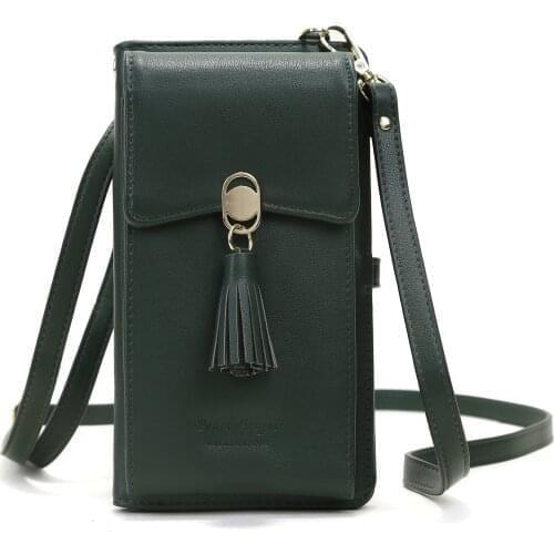 Women Wallet Small Crossbody Bag Credit Card Holder RFID Female Purse Cellphone Pouch Coin Pocket Shoulder Strap
