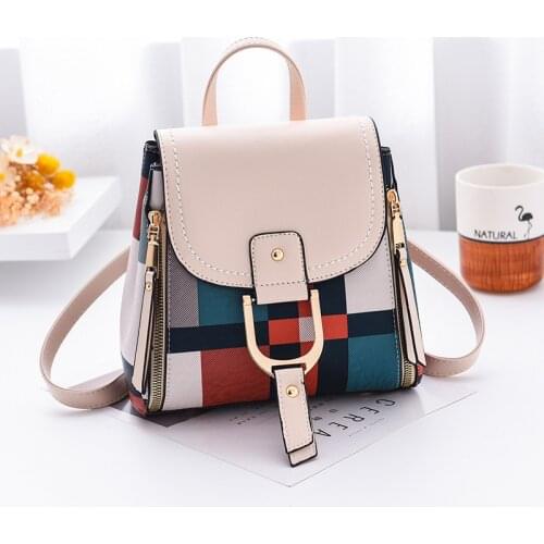 Women Backpack Multiple Using Women Grid Backpacks Female School Bag Girls Travel Bag Free Shipping bolsa feminina Bicycle bag