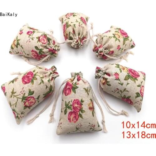 1000pcs Cotton Linen Bag Drawstring Pouch Jewelry Packaging Bags Wedding Pouches Birthday Party Favor Gift Packing Bags Supplies