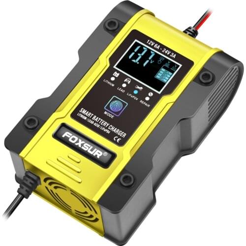 12V 24V Pulse Repairing Charger with LCD Display Motorcycle & Car Battery Charger AGM GEL WET Lead Acid Battery Charger