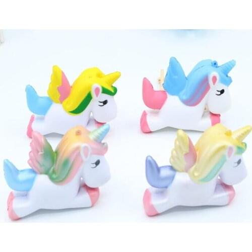 13.5CM Simulation Flying Unicorn Horse Squishy Toys Slow Rising Squeeze Doll Fun Jokes Props Pranks Maker Trick Gift 1 Pcs
