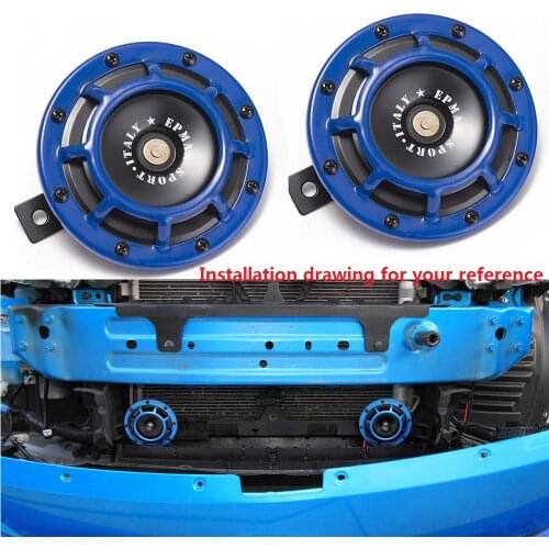 2pcs Grill-Mount Electric Auto Horn Compact For Honda Suzuki Motorcycle Horn For Ford Jeep TK-HOM052