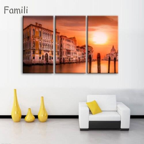 3pcs/set canvas fabric poster print Italy beautiful landscapes for wall art room decor home decoration,quadro decorativo