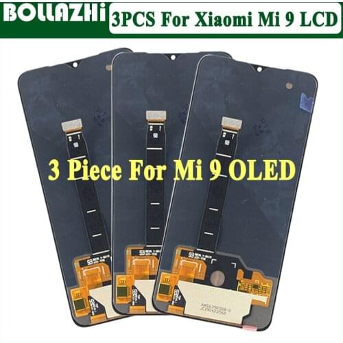 3 Piece/lot OLED 6.39'' LCD For Xiaomi Mi 9 LCD Display Touch Screen Digitizer Assembly For Xiaomi Mi 9 Display Screen