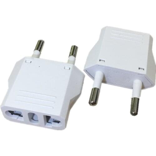 500pcs US To EU Travel Power Adapter Plug Adapter 2 Pin German European Europe Euro Type C Plug Adapter Electrical Outlet Socket