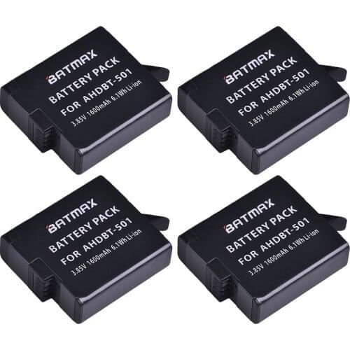 For new Gopro 7 AHDBT-501 Full Decoded Rechargeable Batteries for Gopro 5 AHDBT 501 Gopro Hero6 Gopro 8 Camera Accessories
