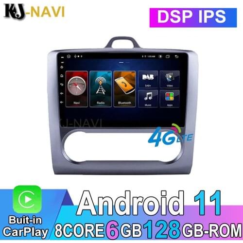 Android 11 IPS CARPLAY For Ford Focus 2 Mk2 2004-2011 9-Inch Classic Fox Auto Car Radio Player Navigation Multimedia GPS NO DVD