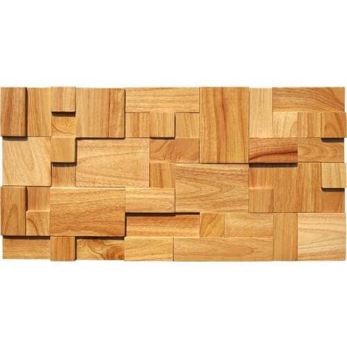 1box 6pcs 30x60cm Rubber wood mosaic Creative Style Decorative Wall Panel 3D Art Pattern Wood Mosaics Floor Tiles