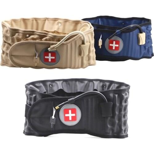Waist Air Traction Brace Belt Spinal lumbar Support Back Relief Belt Backach Pain Release Massager Unisex Physio Decompression