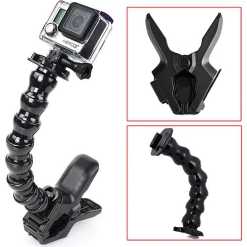 ORBMART Jaws Flex Clamp Mount And Adjustable Neck Adjustable Arm For GoPro Hero 4 3 3+ 2 SJCAM Xiaomi Yi SOOCOO H9 4K Cameras