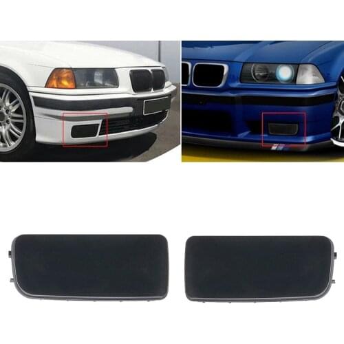 2Pcs RH+LH Black For BMW 3-Series Fog Light Hole Cover Cap 318is 323i 325i