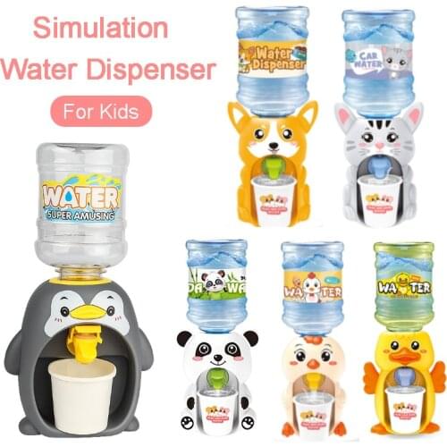 Mini Animal Water Dispenser Water Juice Milk Bottle Outlet for Child Kids Gift Cute Pet Drinking Fountain Simulation Kitchen Toy