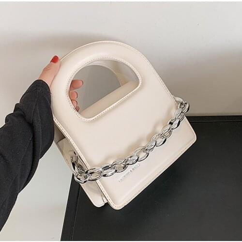 Chain Design Mini Tote Bag High quality Leather Shoulder Crossbody Bags for Women 2021 Fashion Luxury Female Brand Handbag Purse