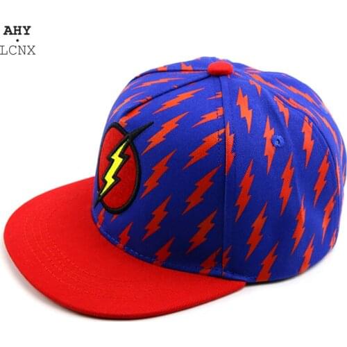 Fashion Summer Children Baby Baseball Caps Boy Girl Cartoon Anime Lightning Hip Hop Caps color blocking Snapback Sun Hats