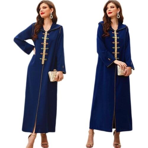 Muslim Abaya Hooded Women Diamonds Long Dress Turkish Dubai Middle East Maxi Robe Gown Islamic Ramadan Arabic Malaysia Fashion