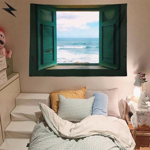New Seaside Wave Background Cloth Fashion Home Atmosphere Decoration Supplies Hanging Cloth Living Room Bedroom Tapestry