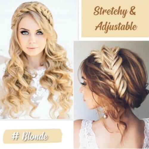 MeiLD Twisted Wig Braided Hair Band Women Children Elastic Braid 5 Braided Headband Bride Girls Princess Hair Accessories