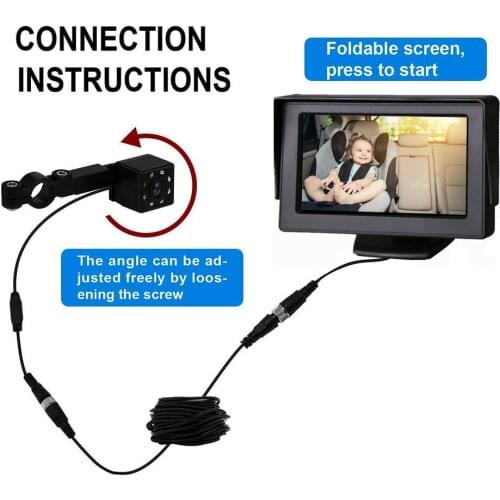 Adjustable Back Seat Car Inner Mirror Square Facing Rear View Headrest Mount Mirror Safety Baby Kids Monitor Car Styling