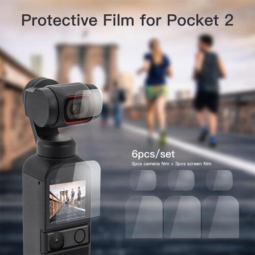 STARTRC 6 piece set PTZ camera lens screen HD protective film Scratch resistant for DJI pocket 2 Lens screen accessories