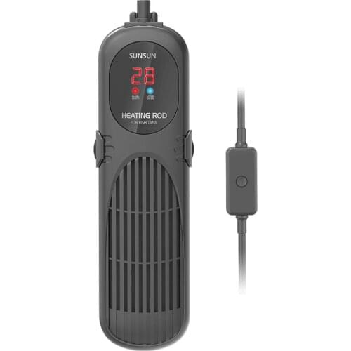 SUNSUN Aquarium Submersible Heater Fish Tank LCD Display Smart PTC Thermostat Adjustable Water Heating Rod Constant Temperature