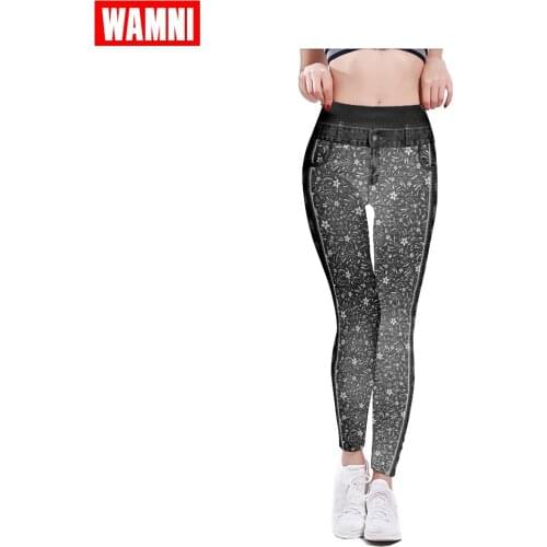 WAMNI 3D Yoga Pants Women Unique Leggings Workout Sports Stretch Pants Cosplay Jeans Running Sexy Gym Wear Elastic Slim Pants