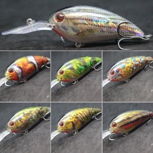 WLure 14.2g 10.2cm Crankbait Jerkbait RealSkin Painting Slow Floating Wide Wobble Hard Bait Fishing Lure Quality Hooks HC55