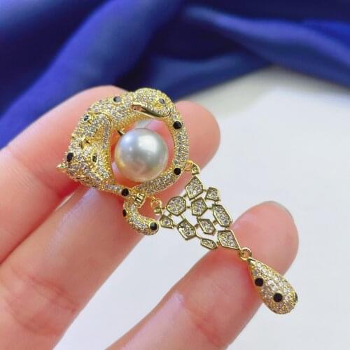 XX110 Nature Fresh Water White Pearl Brooch for Women Fine Presents Round Pearls 11-12mm Fine Jewelry