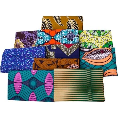 10PCS 25x20cm Printed Wax Cloth Patchwork Fabric For Clothing Bags Material Supplies DIY Handmade Crafts Sewing