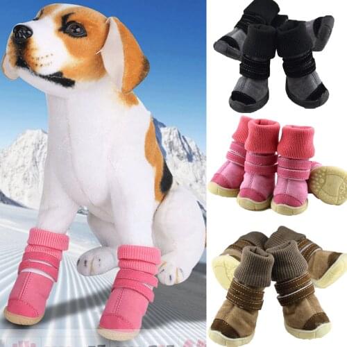 4pcs Pet Dog Shoes Large Mesh Boots Walking Reflective Safe Anti-slip Booties