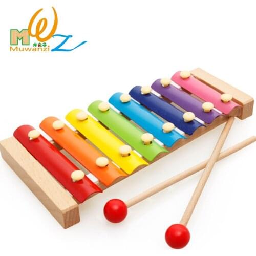 8-Musical Note Wooden Toys Teaching Early Aid Educational Development Child Wisdom Musical Instrument Baby Toys Present M14