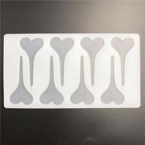 8 Cavity Chocolate Insert Big Heart Plugin Fondant Silicone White Cake Mold Chocolate Baking Decorating Tools #25