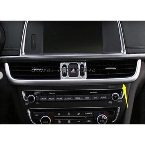 Accessories ! interior For KIA Optima K5 2016 ABS Front + Central Control Air Vent Outlet Cover Trim 3 Pcs / Set