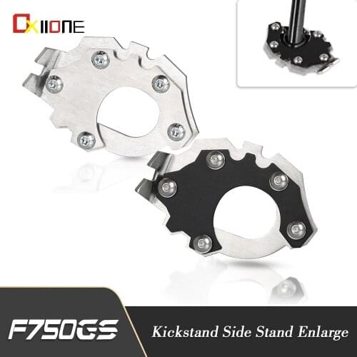 Motorcycle Aluminum Kickstand Side Stand Enlarge For BMW F750GS F850GS F 750 GS F 850 GS F 750GS F 850GS 2018-2021 Accessories