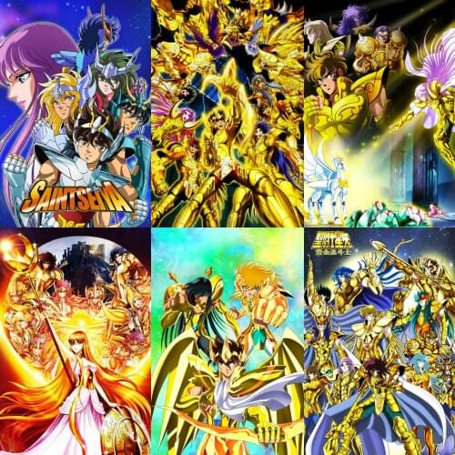 Saint Seiya Anime Wall Art Canvas Painting Nordic Posters and Prints Room Decor Pictures for Living Kids Home Decoration