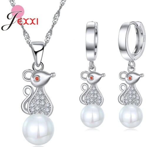 Fast Shipping Unique Design Lovely Genuine 925 Sterling Silver Jewelry Sets For Women High Quality Fashion Jewelry Gift