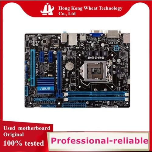 For ASUS P8B75-M LX PLUS Motherboard Socket LGA 1155 DDR3 SATA3 For Intel B75 Original Desktop Used Mainboard