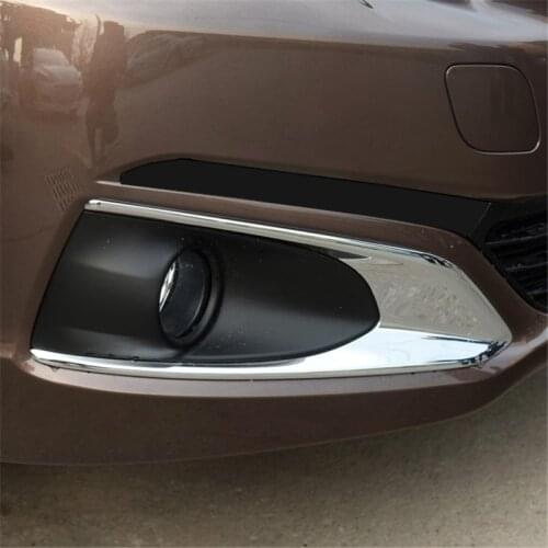 For Peugeot 301 2017 2018 ABS chrome front head fog lamp light cap sticker accessories moulding trim car auto cover styling