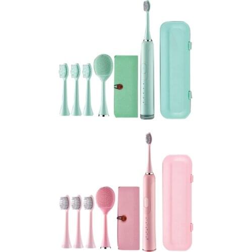 EAS-Electric Toothbrush IPX7 2 in 1 Magnetic Levitation Charging 90 Days Soft Brush Head Toothbrush