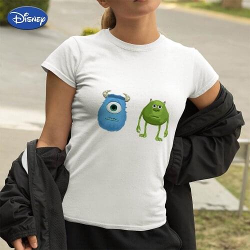 Disney T-Shirts Women T Shirts Monsters University Graphic Vogue American Apparel Ulzzang Fashion Y2K Ropa Aesthetic Wholesale