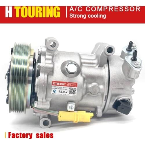 Sd6c12 Compressor For Peugeot 207 208 307 308 Partner Tepee 1,4 1,6 16V 6453.WL 6453WL, 6453ZZ 6453WK 6453QK 6453QJ 6453QK